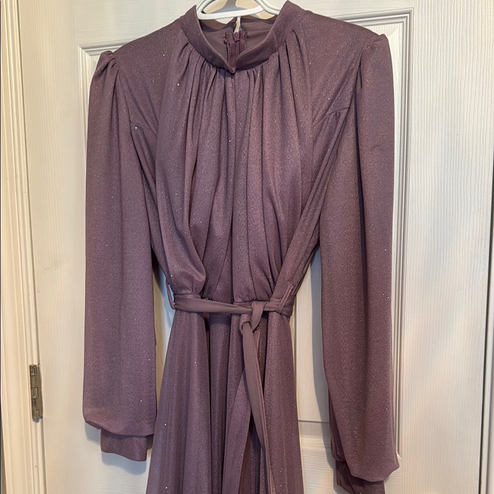 Elegant Purple Women's Dress - Picture 8 of 9